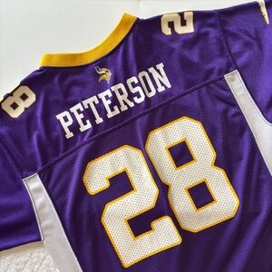 Adrian Peterson #28 Minnesota Vikings NFL Football Jersey Reebok Youth XL